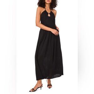 1 STATE Stain High Neck Midi Dress